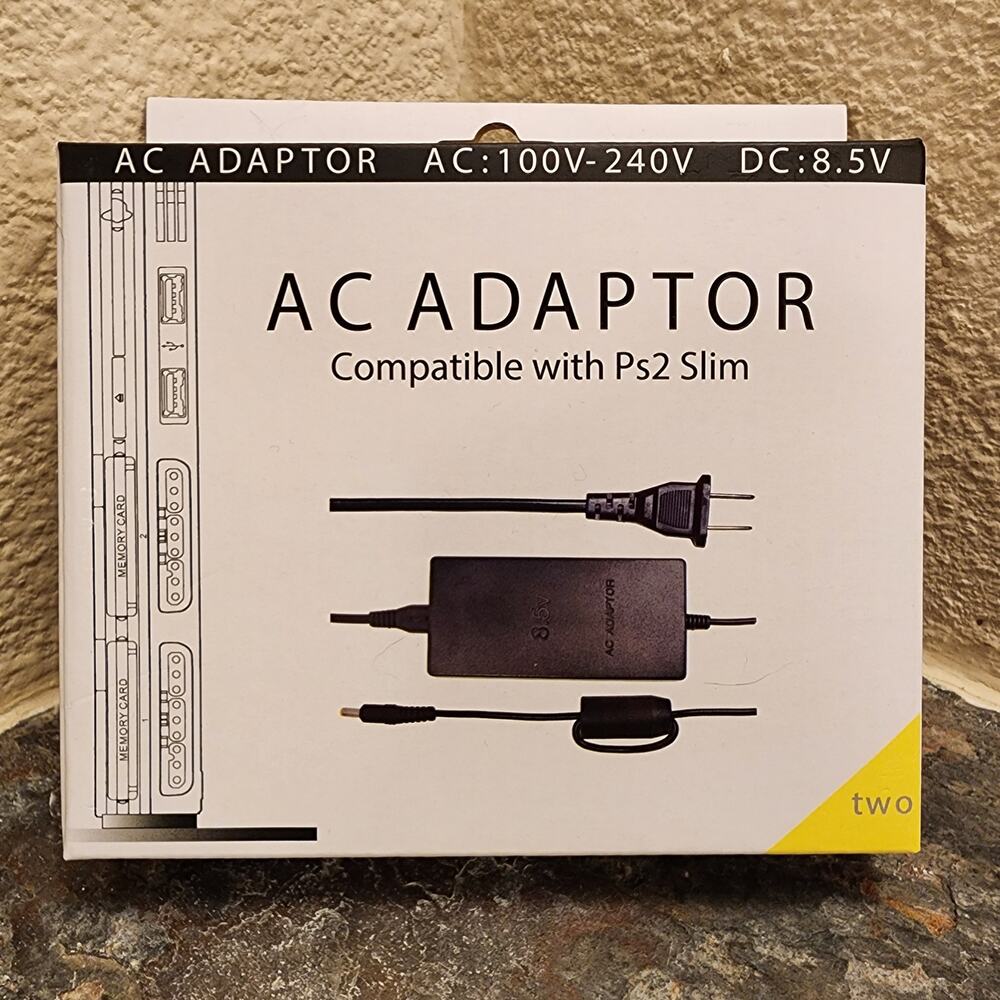 PS2 AC Adapter PlayStation 2 Slim, Model 7000/9000 (NEW) - Old Skool